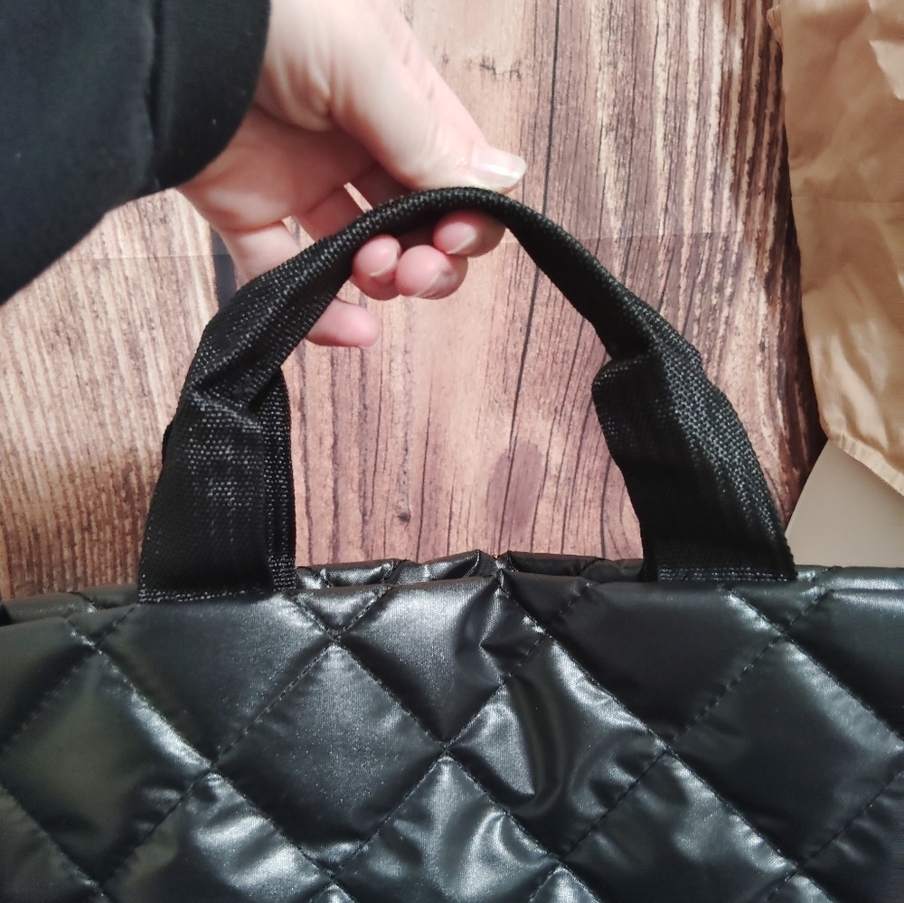 Black Quilted Hand Bag - Picture 3 of 3